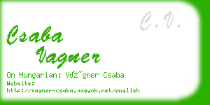 csaba vagner business card